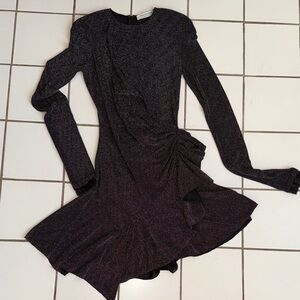 Philosophy di Lorenzo Serafini Shimmering Black Long Sleeve Dress